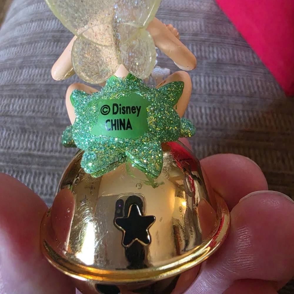 Disney Tinker Bell Believe Jingle Bell Christmas Ornament Snowflake Fairy 2006